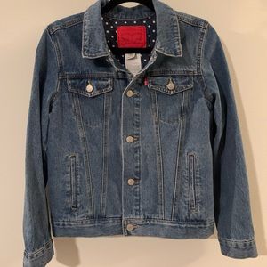 Levi’s x Target denim jacket with polka dot interior